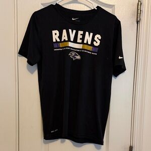 Nike Black Ravens Athletic Cut Tee